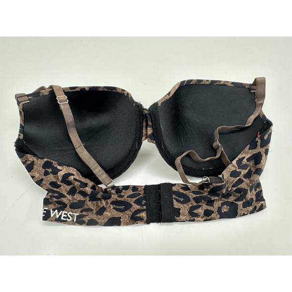 Nine West Womens Bra Brown Animal Print Padded Size 34C - Picture 10 of 11
